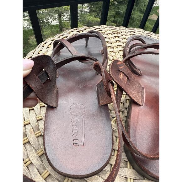 Camel Classic Style Original Leather Biblical Jesus Sandals Jerusalem 40 US 9 - Picture 7 of 16